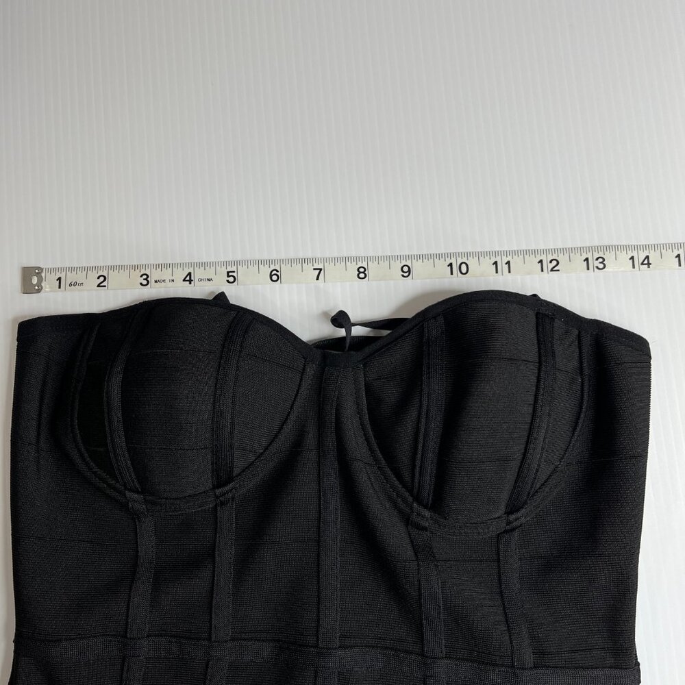Black Bodycon Spaghetti Strap Dress Women’s Size Small Haute Monde - Picture 7 of 9